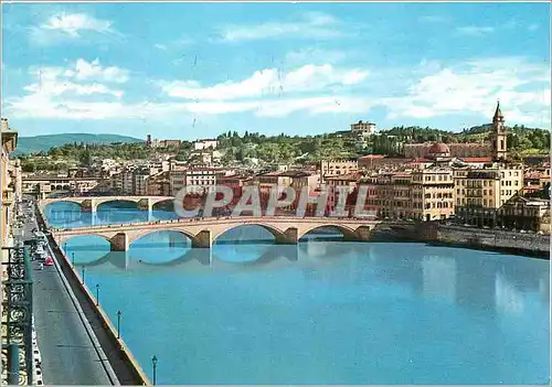 Cartes postales moderne Firenze Vues des Ponts et Colline de SSan Miniato