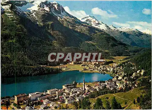 Cartes postales moderne St Moritz 1800 m M mit Piz Rosatsch und Piz Corvatsch