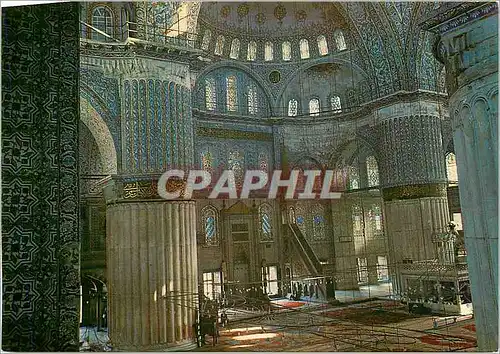 Cartes postales moderne Istanbul Interieur de la mosquee bleue