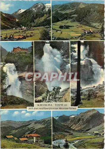 Cartes postales moderne Krimml Mittlerer Fall Unterer Fall Chevre
