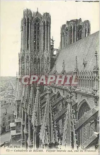 Ansichtskarte AK Cathedrale de Reims Facade laterale sud vue du Transept