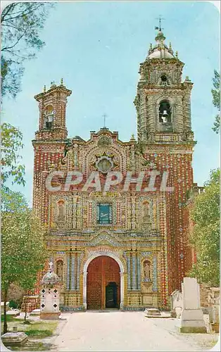 Moderne Karte Facade of the San Francisco Acatepec Church