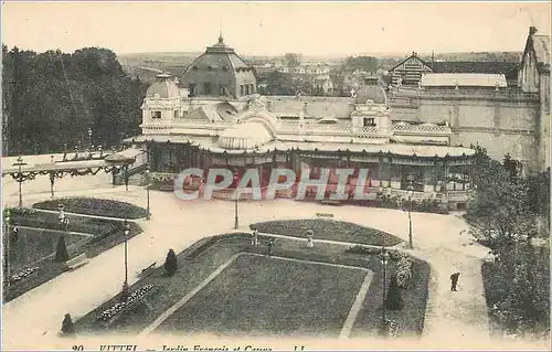 Cartes postales Vittel Jardin francais et casino