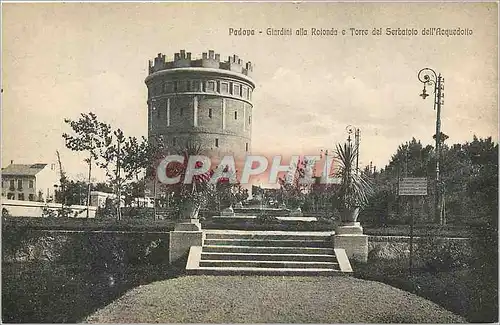 Cartes postales Padova Giardini alla Rontoda e Torre del Serbatolo dell'Acquedollo