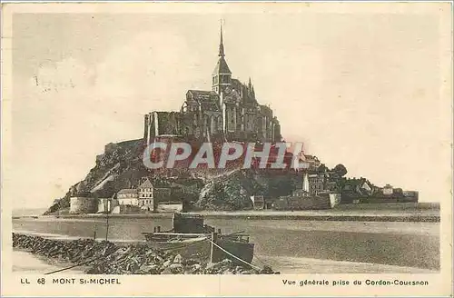 Cartes postales Mont St Michel Vue generale prise du Cordon Couesnon
