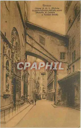 Cartes postales Firenze Chiesa di Or S Michele La Partie inferiore dal lato avest (Arnolfo di cambia Taddeo gadd