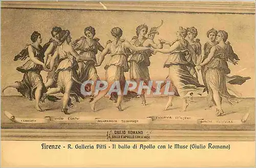 Cartes postales Firenze R galleira Pitti Il ballo di Apollo can le Muse (Giulio Romano)