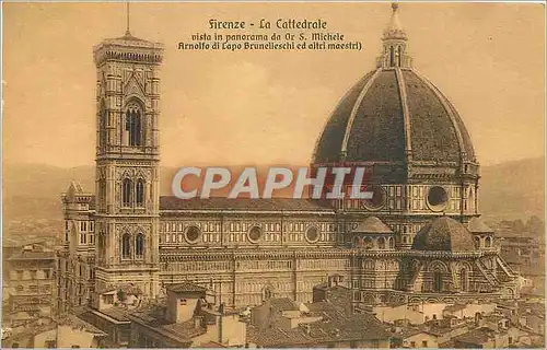 Cartes postales Firenze La Cathedrale Vista in panorama da Or S Michele