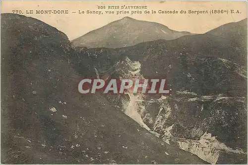 Cartes postales Nos Sites d'Auvergne Le Mont Dore Le Sancy vue pres de la Cascade du Serpent (18886 m)