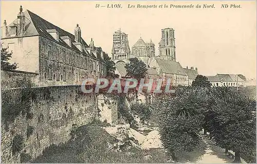 Ansichtskarte AK Laon Les remparts et la Promenade du Nord