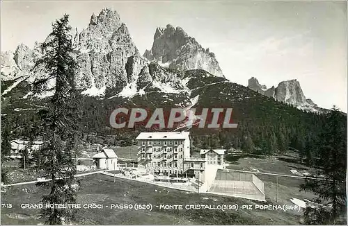 Ansichtskarte AK Grand Hotel Tre Croci Passo Monte Cristallo Piz Popena (3142)