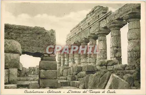 Cartes postales Castefuetrano Selinunte L'interno del Tempio du Ercole