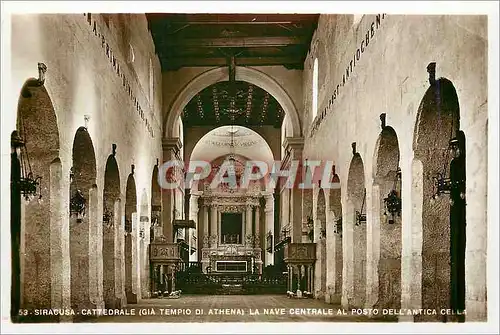 Cartes postales Siracusa Cattedrale (Gia Tempio di Athena) La Nave Centrale al Posto Dell antica Cella