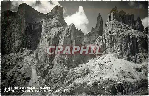 Ansichtskarte AK Rifugio Vajolet m 2255 Catinaccio m 2998 torri di Vajolet m 2805