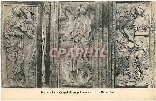 Cartes postales Perugia Gruppi di Angeli misicanti S Bernardino