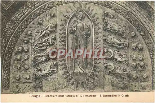 Cartes postales Perugia Particolare della Facciata di S Bernardino S Bernardino in Gloria