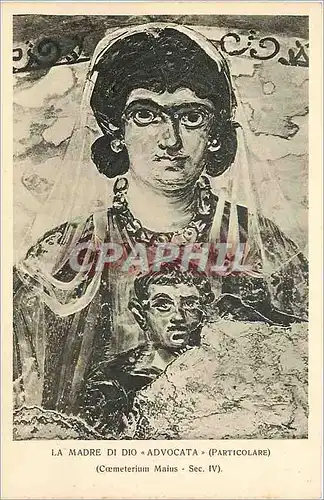 Cartes postales La Madre di dio Advocata (Particolare) (Coemeterium Maius Sec IV)