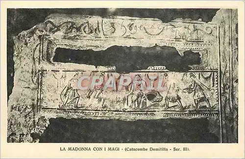 Cartes postales La Madonna Con I Magi (Catacombe Domotilla Sec III)