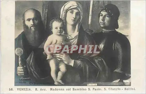 Cartes postales Venezia R Acc Madonna col Bambino S Paolo S gIORGIO bELLINI