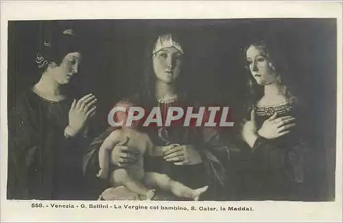 Cartes postales Venezia G Bellini La Vergine Col bambino S Cater la Maddal