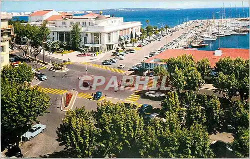 Moderne Karte Cannes Le Casino Municipal et un coin du Port