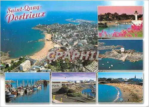 Cartes postales moderne Saint Quay Portrieux Vue generale L'entree du Port