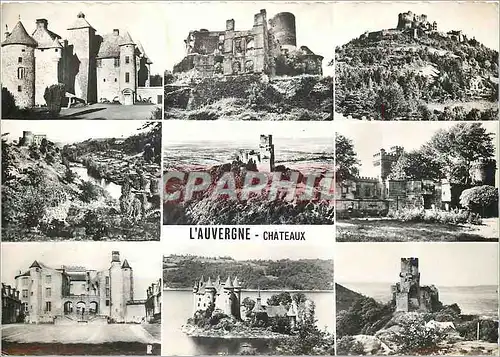 Cartes postales moderne L'Auvergne chateaux Cordes Muril Chouvigny Tournoel