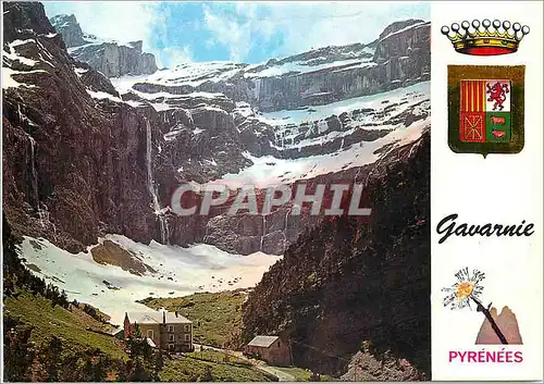 Moderne Karte  Les Pyrenees Gavarnie (Hautes Pyrenees) Le Cirque la Grande Cascade et l'Hotel du Cirque