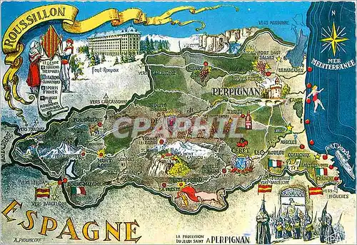 Cartes postales moderne Roussillon