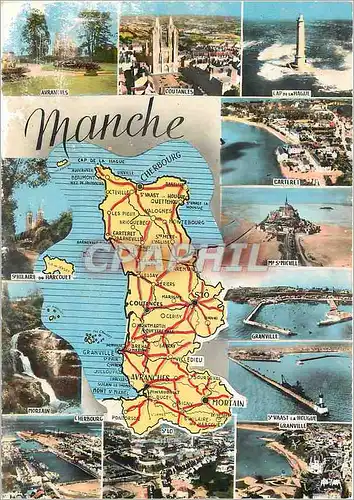 Cartes postales moderne Manche Superficie 641 200 ha Population 447 000 hab