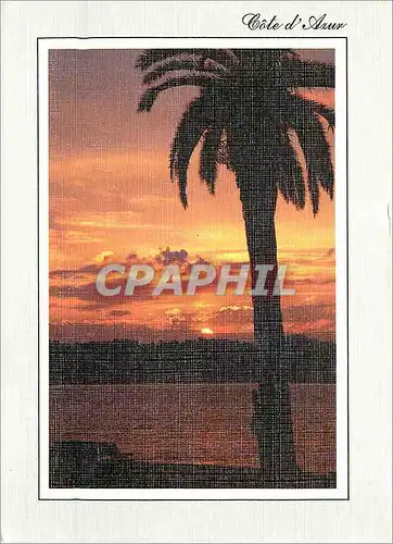 Cartes postales moderne Reflets d'un coucher de soleil dans la Mediterranee