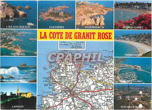 Cartes postales moderne La Cote de Granit Rose (Cotes d'Armor) ses circuits toutistques