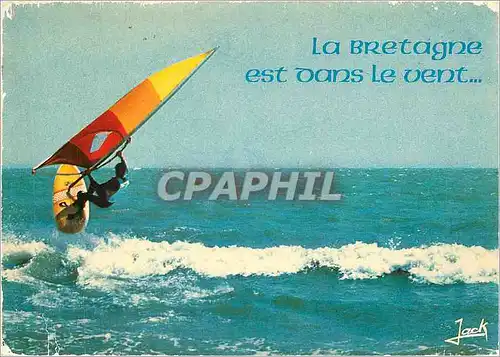 Cartes postales moderne La Bretagne dans le Vent Planche a voile