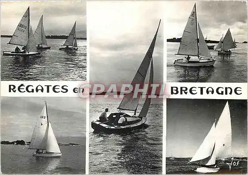 Cartes postales moderne Regates en Bretagne Bateaux participant aux regates sur la cote Bretonne Bateaux