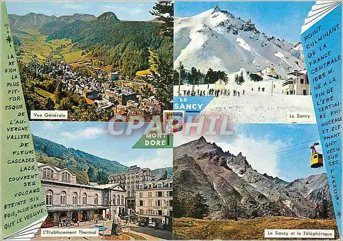 Cartes postales moderne Le Mont Dore le Sancy Teleferique