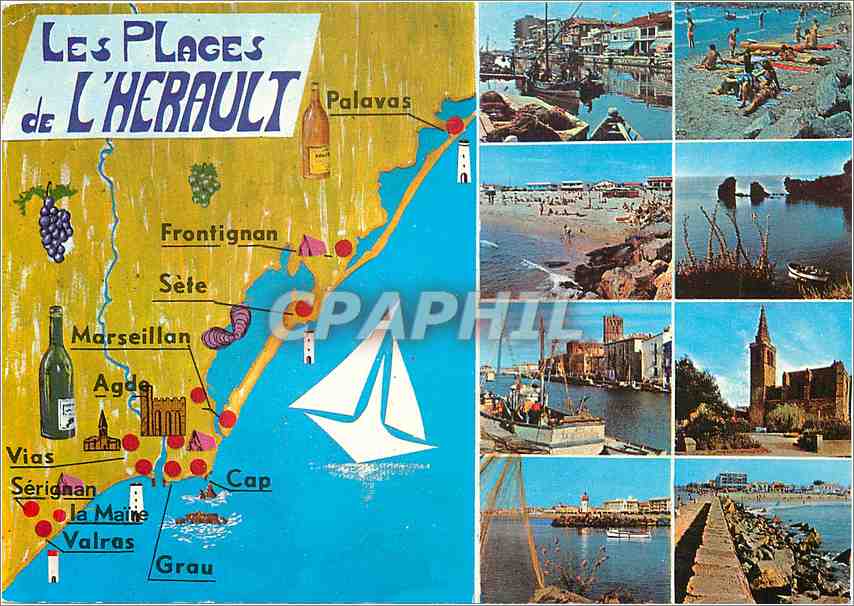 Cartes postales moderne Les Plages de l'Herault Palavos Frontignan