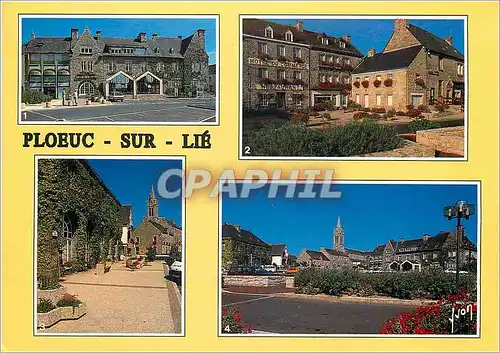 Cartes postales moderne Plouec sur Ile (Cotes d'Armor) La Salle des Fetes et la Poste l'Hotel du Commerce