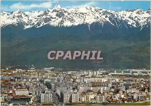Cartes postales moderne Grenoble vue generale et chaine de Belledonne