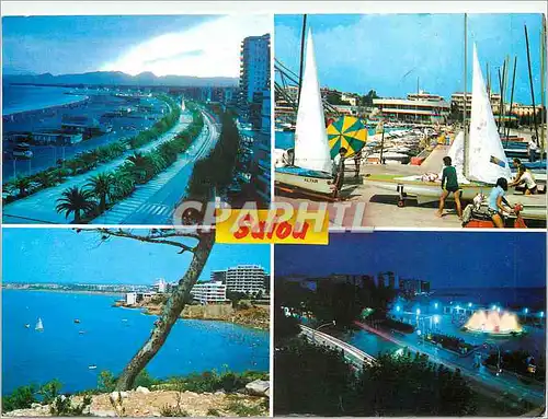 Cartes postales moderne Costa Dorada Tarragona Fuente y Paseo de Jaime Bateaux