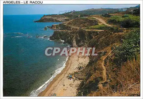 Moderne Karte Argeles sur Mer Le Racou sa Cote rocheuse