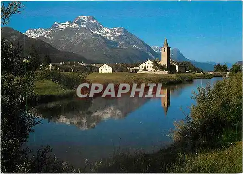 Cartes postales moderne Sils Baselgia 1799 m sur 5910 ft Piz la Margna 3195 m