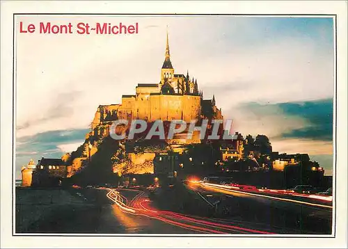 Moderne Karte Le Mont Saint Michel (Manche) est un Ilot granitique de 900 m