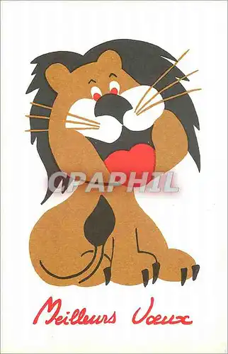 Cartes postales moderne Meilleur V�ux Lion