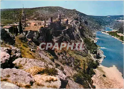 Cartes postales moderne St Martin d'Ardeche (Ardeche) Le vieux Village d'Aigueze (Gard) Surplombant l'Ardeche et St Mart