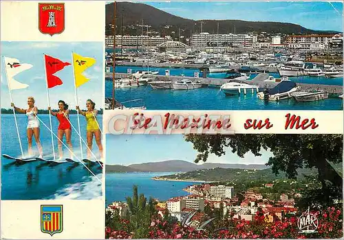 Cartes postales moderne La Cote d'Azur Saint Maxime sur Mer Le Nouveau Port vue generale Ski nautique