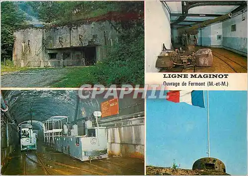 Moderne Karte Ligne Maginot Ouvrage de Fermont (M et M) L'entree des hommes le train electrique