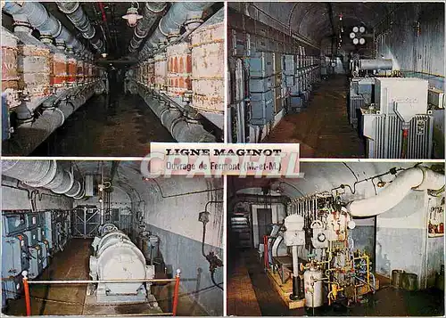 Moderne Karte Ligne Maginot Ouvrage de Fermont (M et M) Un groupe electrogene de 233 cv la sous station princi