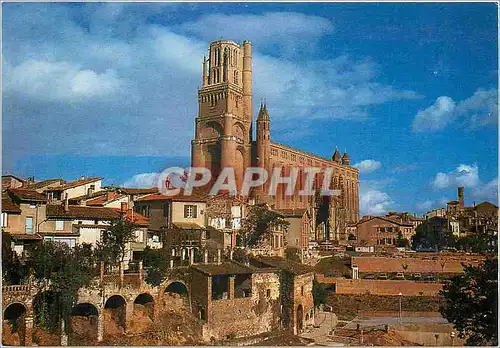 Cartes postales moderne Albi (Tarn) Ville d'Art Cnetre de Tourisme la Basilique ste Cecile (XIIIe s) Dominant le Vieill