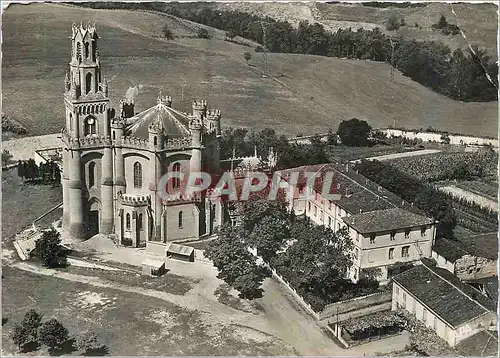 Moderne Karte En survolant le Tarn Environs d'Albi Vue aerienne de N D de la Dreche