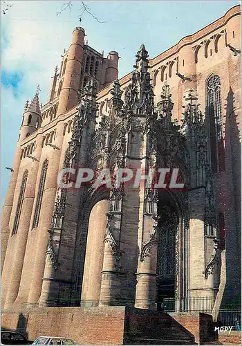 Cartes postales moderne Albi (Tarn) Cite d'Art La Basilique Sainte Cecile (Commencee en 1282 et censacree en 1480)